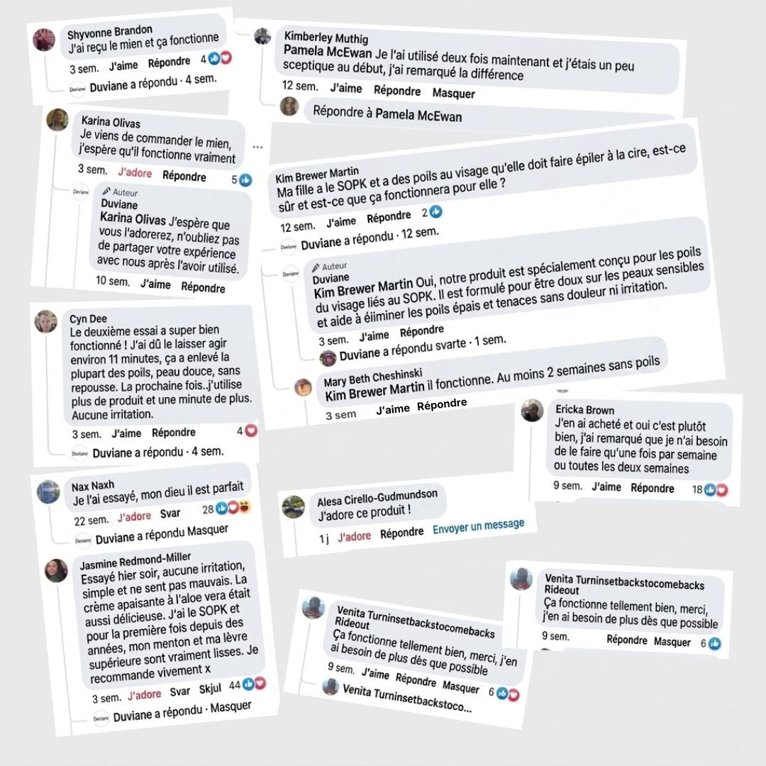 Crème dépilatoire indolore